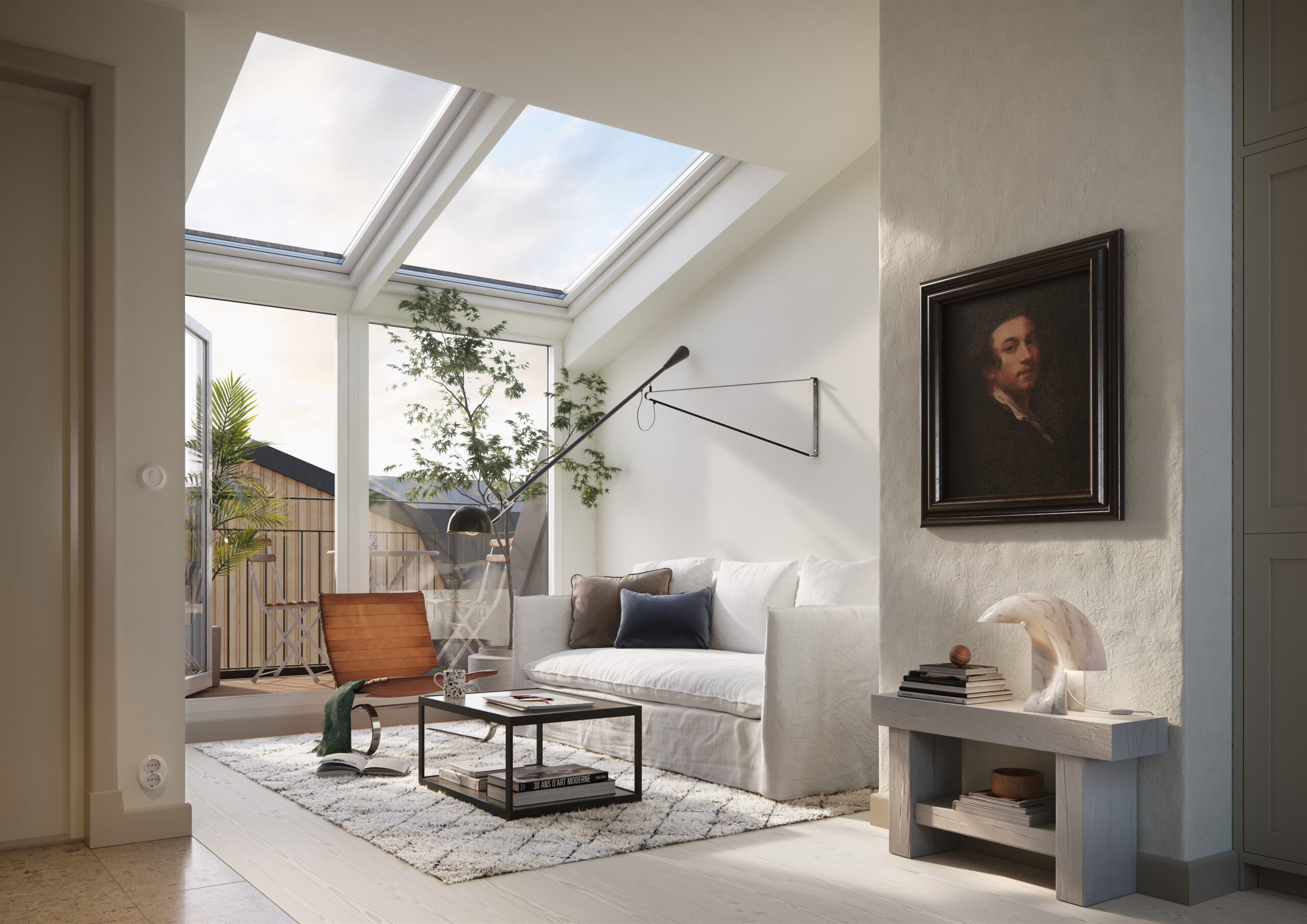 Vardagsrum i Vindsvåning